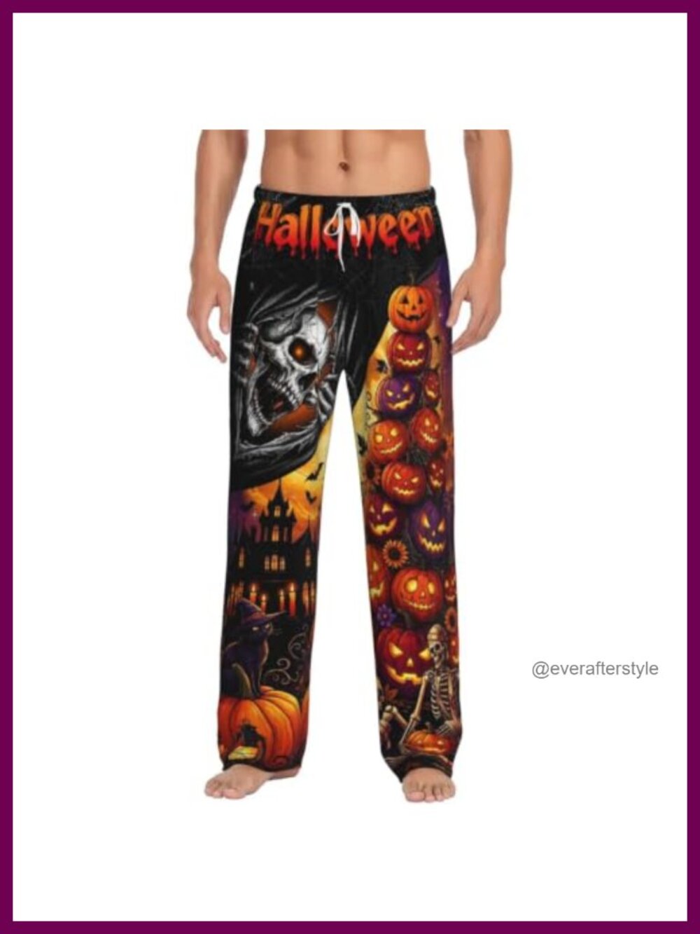 Mens Lightweight Pajama Pants Soft Polyester Spandex Sleep Bottoms Drawstring